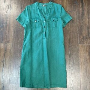 Gerard Darel Green Button-Up Dress SZ 38